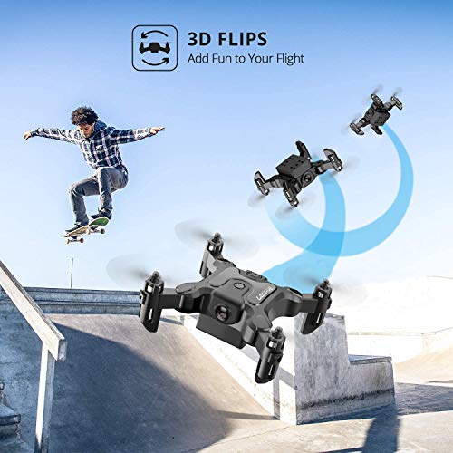 Foldable Mini Drone for Kids Toys,V2 Nano Pocket RC Quadcopter for Beginners Gift,with 3 Batteries,Altitude Hold, Headless Mode,3D Flips, One Key Return,3 Speed Modes,Easy Fly