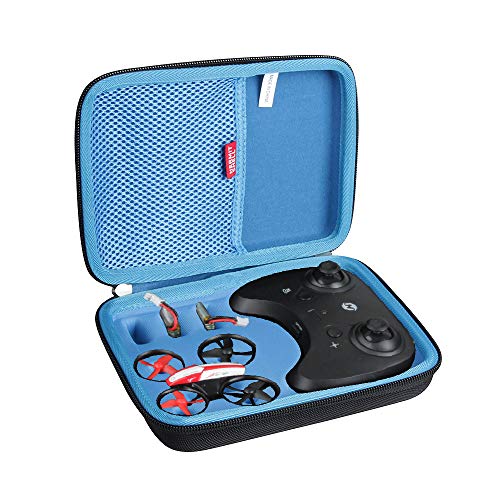 Hermitshell Hard Travel Case for Holy Stone HS210 Mini Drone RC Nano Quadcopter Indoor Small Helicopter Plane (Not Include The Drone) (Black+Blue)