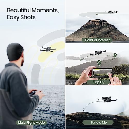 Holy Stone 2 Axis Gimbal GPS Drone with 4K EIS Camera for Adults Beginner, HS720G Foldable FPV RC Quadcopter with Brushless Motor, 5G WiFi Transmission, Optical Flow, Follow Me, Smart Return Home