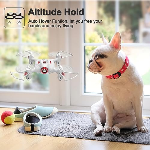 Cheerwing Syma X20 Mini Drone for Kids and Beginners RC Nano Quadcopter with Auto Hovering 3D Flip(White)