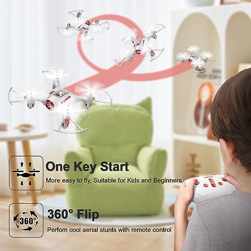 Cheerwing Syma X20 Mini Drone for Kids and Beginners RC Nano Quadcopter with Auto Hovering 3D Flip(White)