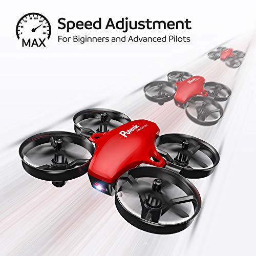 Potensic A20 Mini Drone for Kids and Beginners RC Nano Quadcopter 2.4G 6 Axis, Altitude Hold, Headless Mode Safe and Stable Flight, 3 Batteries, Great Gift Toy for Boys and Girls -Red