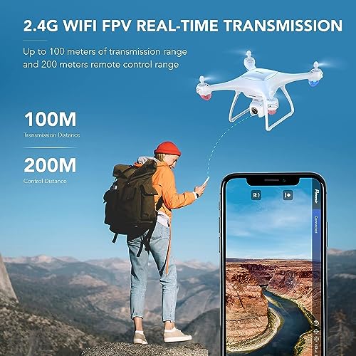 Potensic P5 FPV Drone with 2.7K Camera Live Video for Adults and Kids, Quadcopter Helicopter with Gravity Sensor, Altitude Hold, Headless Mode, Trajectory Flight and 3D Flip, 40 Mins Flight Time