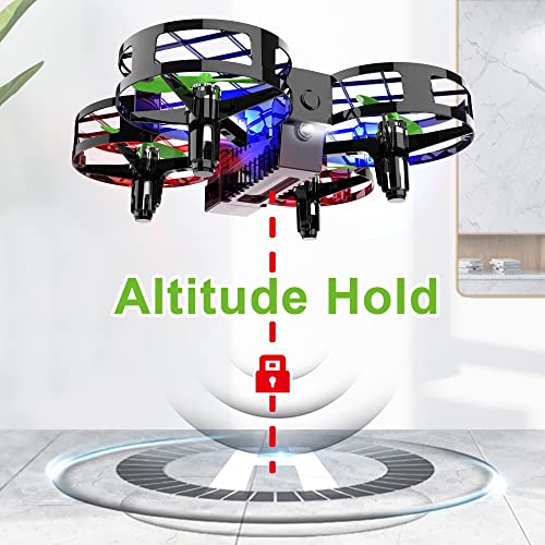Dwi Dowellin 4.5 Inch Mini Drone for Kids One Key Take Off Landing Spin Flips RC Small Drones for Beginners Boys and Girls Nano Quadcopter Flying Toys, Black