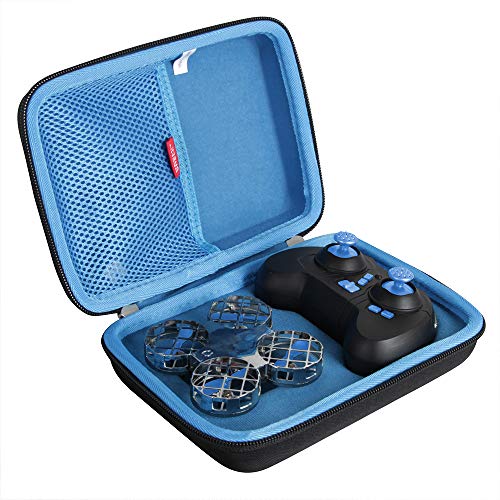 Hermitshell Hard Travel Case for UranHub/SNAPTAIN H823H Mini/SNAPTAIN H823H Plus Portable Mini Drone RC Pocket Quadcopter (Black+Blue)