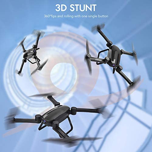 SIMREX X900 Drone Optical Flow Positioning RC Quadcopter with 1080P HD Camera, Altitude Hold Headless Mode, Foldable FPV Drones WiFi Live Video 3D Flips 6axis RTF Easy Fly Steady for Learning