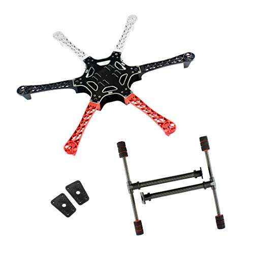 QWinOut F550 Airframe RC Hexacopter Drone Kit DIY PNF Unassembly Combo Set with Kkmulticopter Flight Controller for Beginners (Only Airframe Kit)
