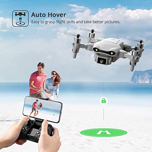 4DV9 Mini Drone for Kids with 720P HD Camera FPV Live Video RC Quadcopter Helicopter for Adults beginners Toys Gifts,Altitude Hold, Waypoints Functions,One Key Start,3D Flips,3 Batteries,Gray。