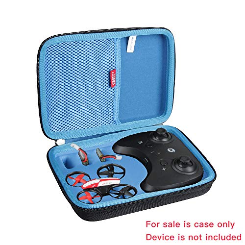 Hermitshell Hard Travel Case for Holy Stone HS210 Mini Drone RC Nano Quadcopter Indoor Small Helicopter Plane (Not Include The Drone) (Black+Blue)