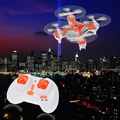Cheerson CX-10C Mini 2.4G 4CH 6 Axis LED RC Quadcopter with Camera RTF + Part Blade Protector Cover + 16PCS Propeller Blade (! Orange)