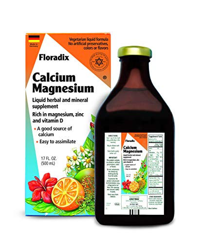 Floradix Calcium and Magnesium, Supports Healthy Bones, Liquid Extract, 17 oz