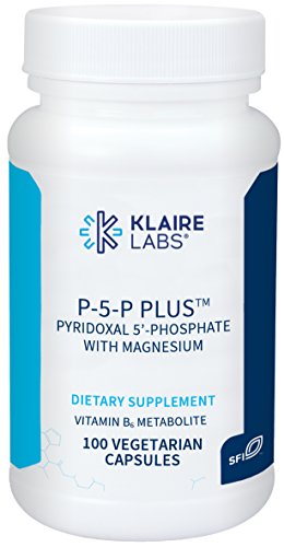 Klaire Labs P-5-P Plus Magnesium - 30 Milligrams of Bioactive Vitamin B6 Pyridoxal-5-Phosphate with TRAACS Magnesium, Hypoallergenic (100 Capsules)