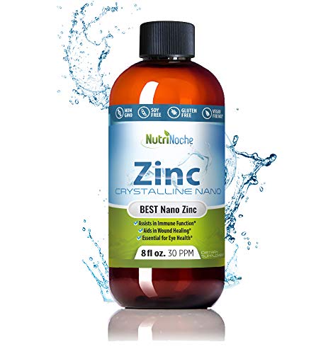 NutriNoche Liquid Zinc - Best Zinc Supplement - Colloidal Minerals - 30 PPM - Highly Absorbable Zinc Supplement