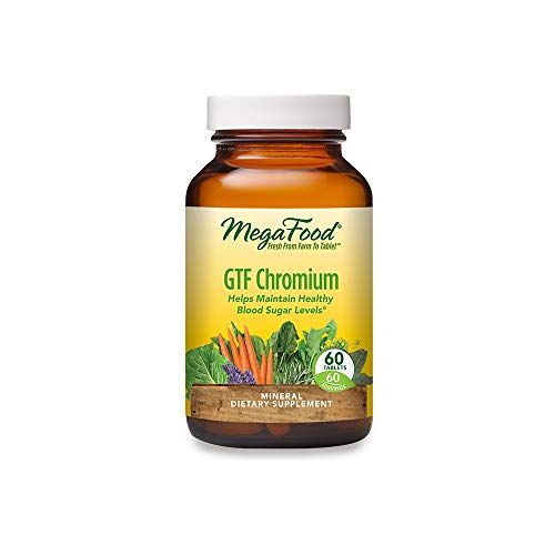 MegaFood, GTF Chromium, Helps Maintain Already Healthy Blood Sugar, Mineral Supplement, Gluten Free, Vegetarian, 60 tablets (60 servings)