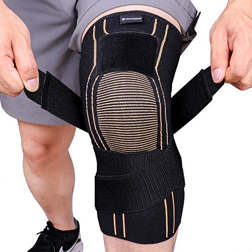 THX4COPPER Sports Compression Knee Brace with Adjustable Strap,Arthritis Relief, Joint Pain, MCL, Added Support (X-LARGE)