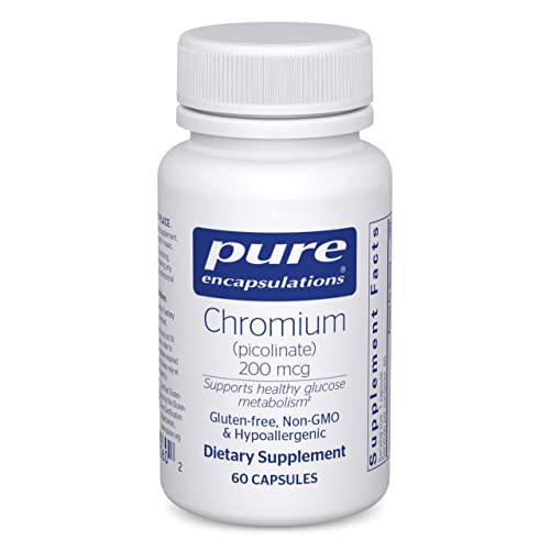 Pure Encapsulations Chromium (Picolinate) 200 mcg | Hypoallergenic Supplement for Healthy Lipid and Carbohydrate Metabolism Support*