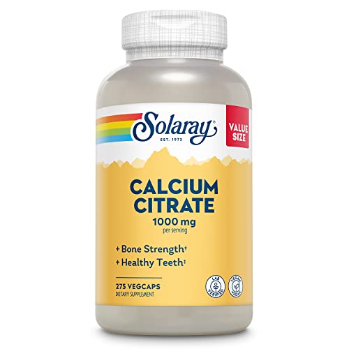 Solaray Calcium Citrate Complex, 1000 mg, 240 Capsules (68 Serv, 275 Count)