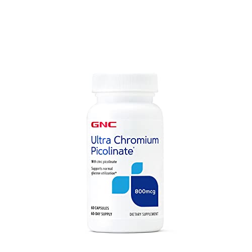 GNC Ultra Chromium Picolinate 800mcg, 60 Capsules, Supports Glucose Utilization