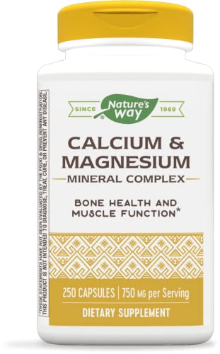 Nature's Way Calcium & Magnesium Mineral Complex, 750 mg per serving, 250 Capsules