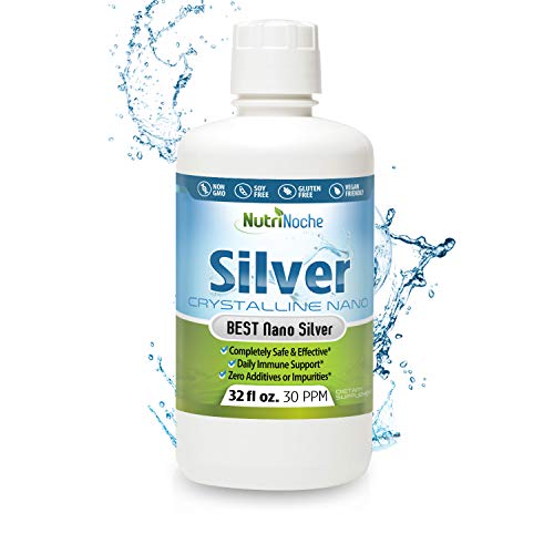 NutriNutriNoche Colloidal Silver Mineral Liquid Supplement - 30 ppm - 32 Ounces - Colloidal Minerals