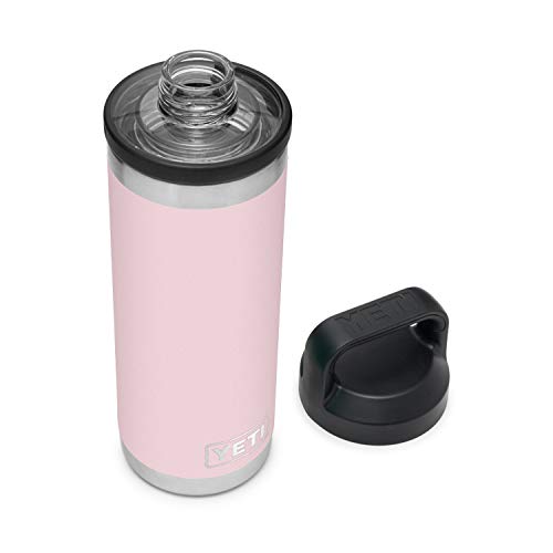 YETI Rambler 18 oz Bottle, Vacuum Insulated, Stainless Steel with Chug Cap, Ice Pink