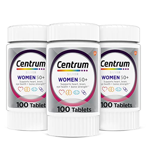 Centrum Silver Women's Multivitamin for Women 50 Plus, Multivitamin/Multimineral Supplement with Vitamin D3, B Vitamins, Calcium and Antioxidants, Gluten Free, Non-GMO Ingredients - 300 Count