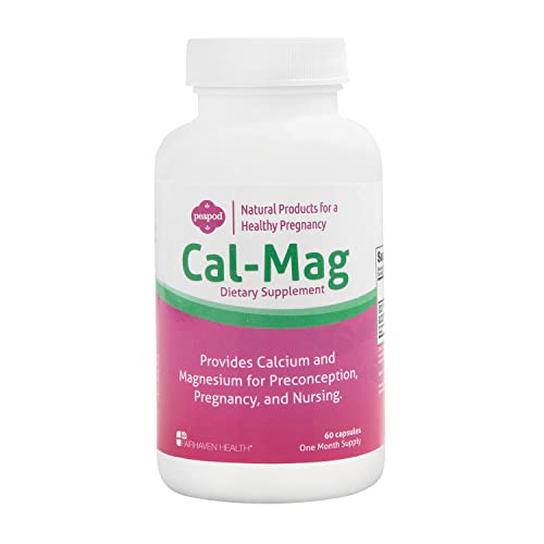 Fairhaven Health Peapod Cal-Mag Pregnancy and Lactation Supplement for Women - 500 mg Calcium, 200 mg Magnesium and Vitamin D3 – Vegetarian Formula - Gluten, Dairy and Soy Free - 1 Month Supply