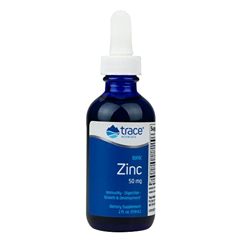 Trace Minerals | Liquid Ionic Zinc | 50 mg Zinc with Magnesium Supports Immune System, Digestion, Growth and Development | For Kids and Adults | 45 servings, 2 fl oz (1 Pack)