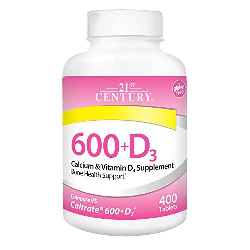 21st Century Calcium Plus D Supplement Tablet , 600 mg, 400 Count