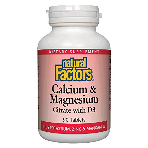Natural Factors - Calcium & Magnesium, Supports The Maintenance of Strong, Healthy Bones and Teeth with Vitamin D3, Silicon, and Potassium