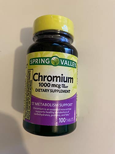 Spring Valley Chromium Tablets, Dietary Supplement, 1000 mcg, 100 Count