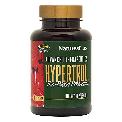 NaturesPlus Advanced Therapeutics Hypertrol Rx Blood Pressure - 60 Vegetarian Tablets - Magnesium & Chromium Supplement with Botanical Herbs - Gluten-Free - 30 Servings