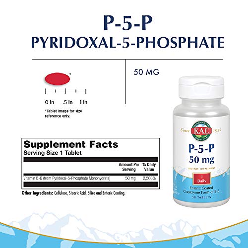 Kal 50 Mg B-6 Pyridoxal-5-phosphate Tablets, 50 Count