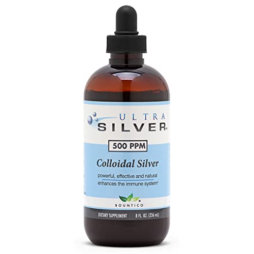 Ultra Silver® Colloidal Silver | 500 PPM, 8 Oz (236mL) | Mineral Supplement | True Colloidal Silver - with Dropper