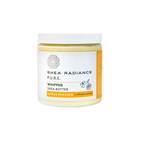 Shea Radiance Whipped Shea Butter w/Colloidal Oatmeal - Blended w/Skin-Soothing Oatmeal & Moisturizing Rice Bran Oil - Great for Deeply Penetrating & Long-Lasting Moisture