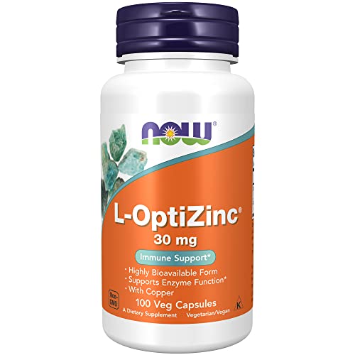 NOW Opti L-zinc, 30mg, 100 Capsules (Pack of 3)
