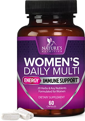 Womens Multivitamin - Daily Multivitamin for Women with Vitamins A, B12, C, D3, Zinc & Biotin, Energy & Immune Health Support, Women's Vitamin Supplement, Non GMO & Gluten Free - Parent