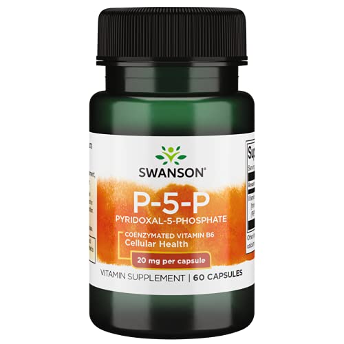 Swanson P-5-P (Pyridoxal-5-Phosphate) Coenzymated Vitaminb-6 20 Milligrams 60 Capsules (2 Pack)