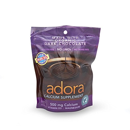 Adora Calcium Supplement Dark Chocolate, 30 Count (Value Pack of 3)