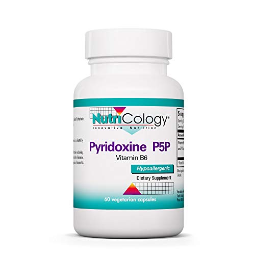 Nutricology Pyridoxine P5P - High Dose Vitamin B6, Pyridoxal-5-Phosphate - 60 Vegetarian Capsules