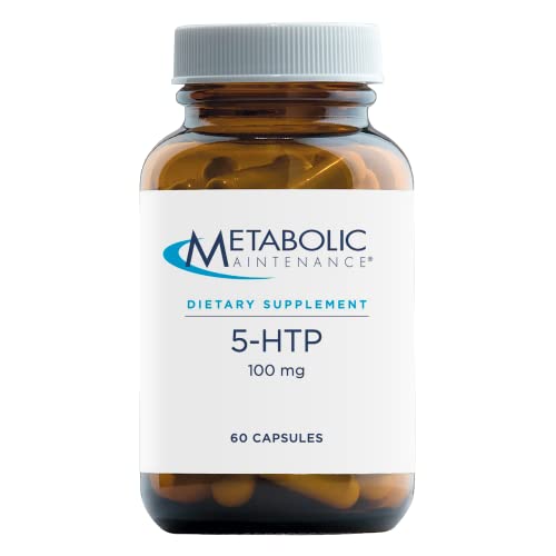 Metabolic Maintenance 5-HTP (5-Hydroxytryptophan), 100mg - Mood Support Supplement with Vitamin C & Vitamin B6 for Serotonin Metabolism - 5 HTP to Nourish Gut Function (60 Capsules)