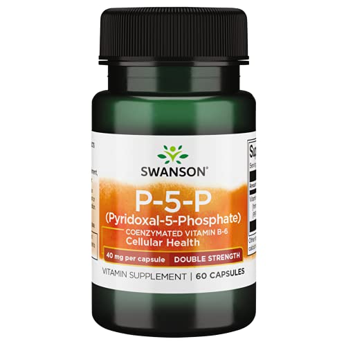 Swanson P-5-P (Pyridoxal-5-Phosphate) Coenzymated Vitamin B-6 40 Milligrams 60 Capsules