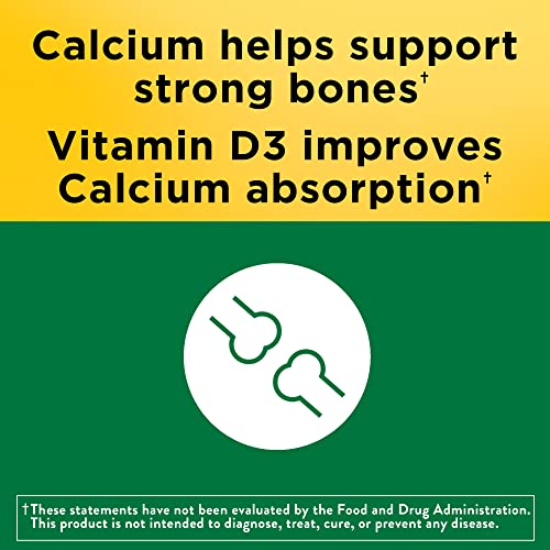 Nature Made Calcium 600 mg with Vitamin D3, Dietary Supplement for Bone Support, 100 Softgels