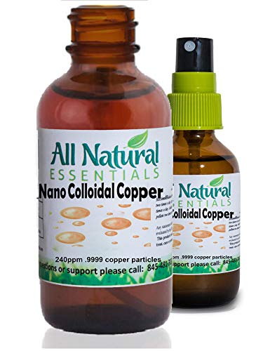 Colloidal Copper Nano Colloidal Minerals Supplement Colloidal Copper Liquid Copper Mineral 2oz 240ppm Bottle Kosher Certified all natural colloidal Copper for Adults, Men, Women, Kids (Spray)