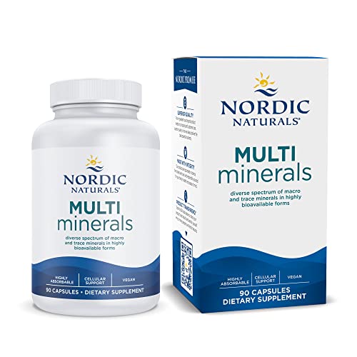 Nordic Naturals Multi Minerals, Unflavored - 90 Capsules - 11 Essential Minerals - Optimal Health & Wellness - Certified Vegan - Non-GMO - 30 Servings