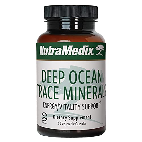 NutraMedix Deep Ocean Trace Minerals - Mineral Supplement with Magnesium, Zinc, Potassium & More - Ocean-Sourced Minerals for Electrolyte & Energy Support (60 Capsules)