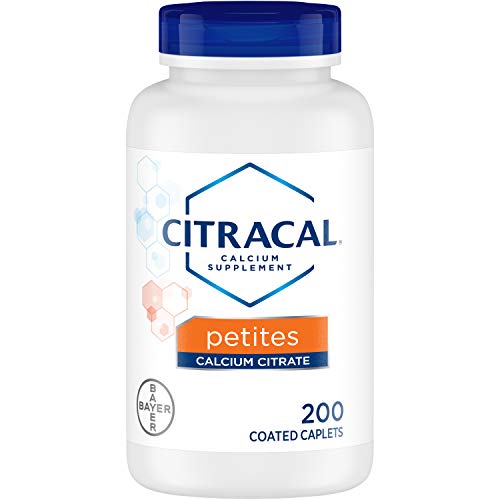 Citracal Petites, Highly Soluble, Easily Digested, 400 mg Calcium Citrate With 500 IU Vitamin D3, Bone Health Supplement for Adults, Relatively Small Easy-to-Swallow Caplets, 200 Count
