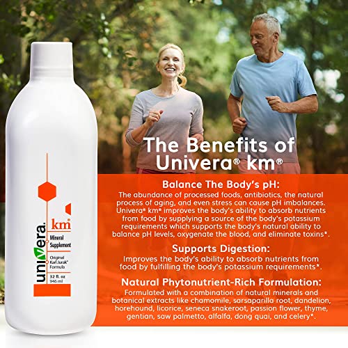 Univera KM Mineral Supplement | Original Karl Jurak Formula | Rich in Potassium & Vitamins | Stabilizes pH Balance | Supports Digestion + Nutrient Absorption | Natural Phytonutrients | 60 Day Supply