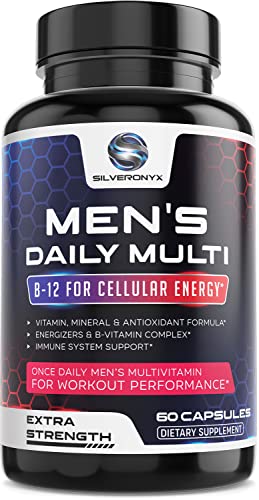 Men’s Multivitamin, Supplement with Vitamin A, C, D, E & Zinc - Immune Health Support, B12, Calcium & More Vitamins - Daily Nutritional Mens Multivitamins & Minerals, 30 Day Supply - 60 Capsules