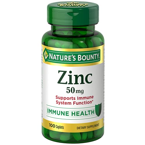 Nature's Bounty Zinc 50 mg Caplets 100 ea (Pack of 3)